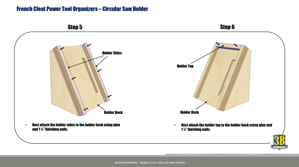 French Cleat Circular Saw Holder Build Plans 3B Woodworking