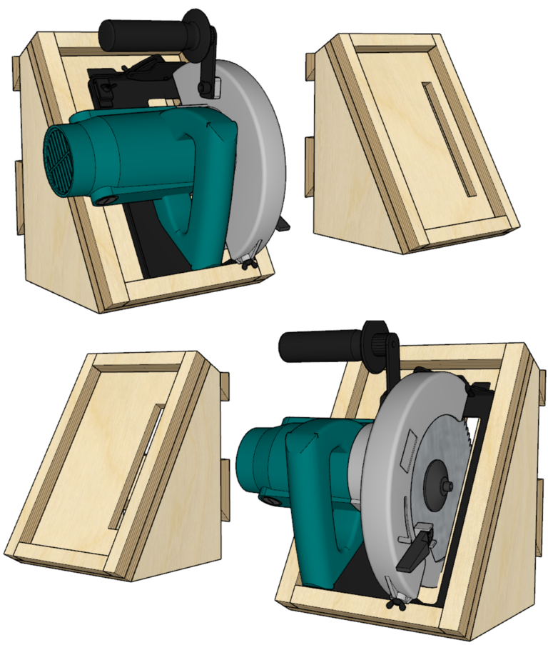 French Cleat Circular Saw Holder Build Plans 3B Woodworking