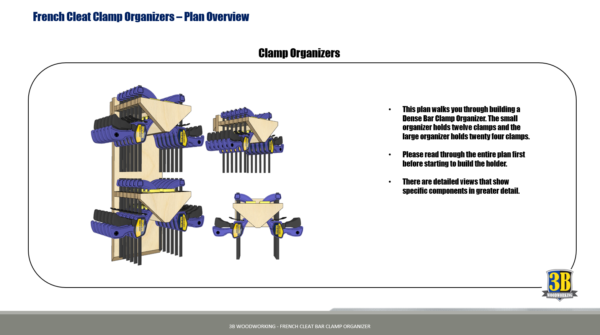 French Cleat Bar Clamp Organizer - Build Plans - Image 2