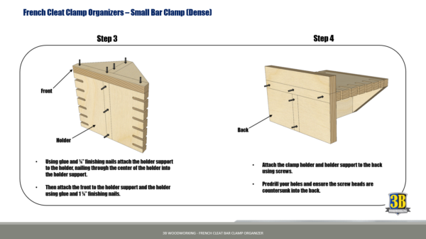 French Cleat Bar Clamp Organizer - Build Plans - Image 4