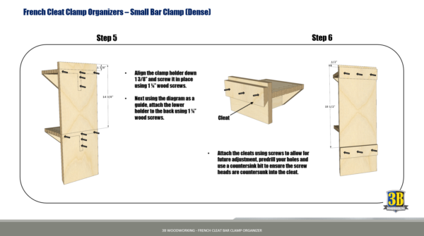 French Cleat Bar Clamp Organizer - Build Plans - Image 3