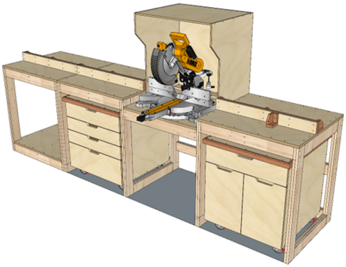 Miter Saw Station – Build Plans - 3B Woodworking