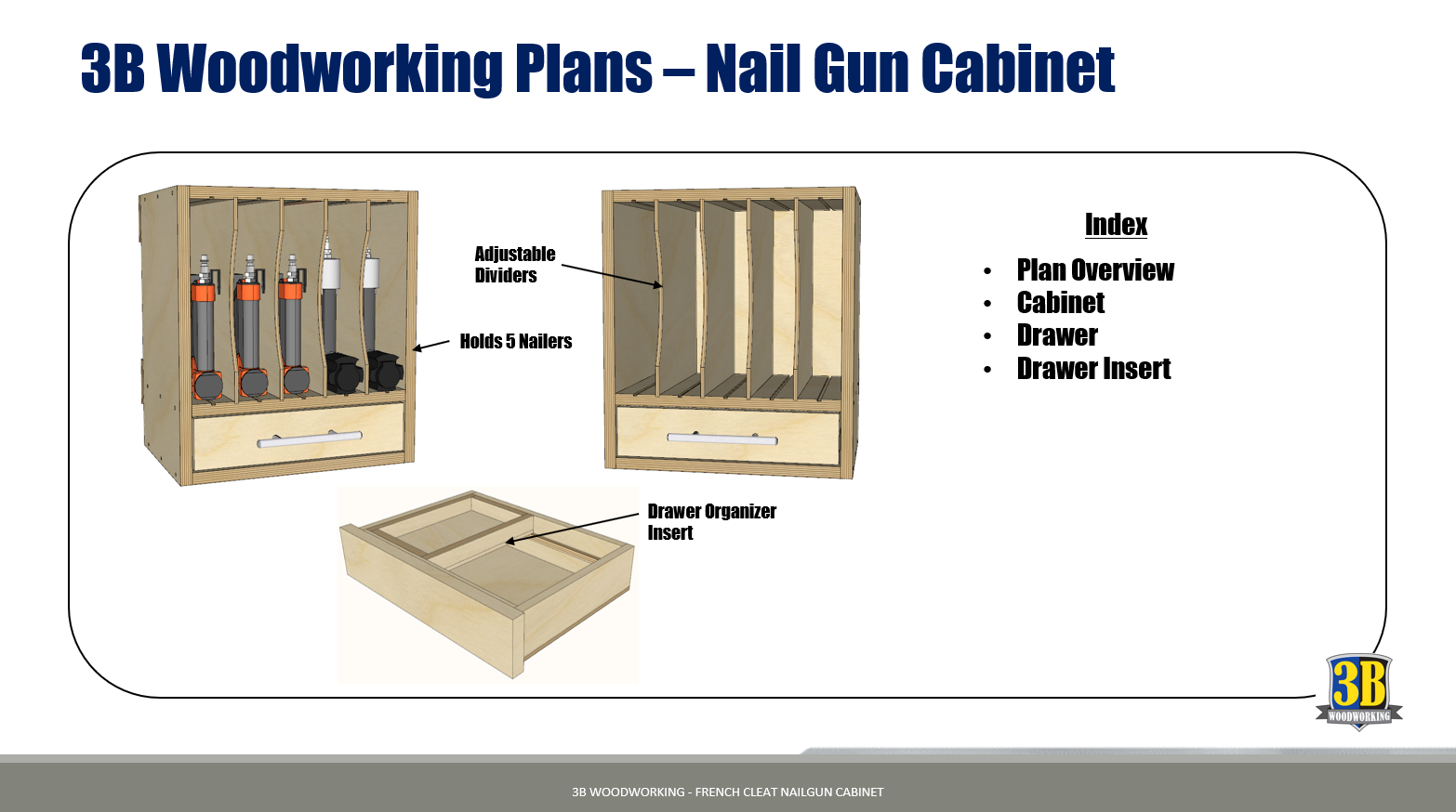 Nail Gun Organizer Build Plans 3B Woodworking