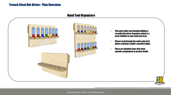 French Cleat Nutdriver Holder - Build Plans - Image 2