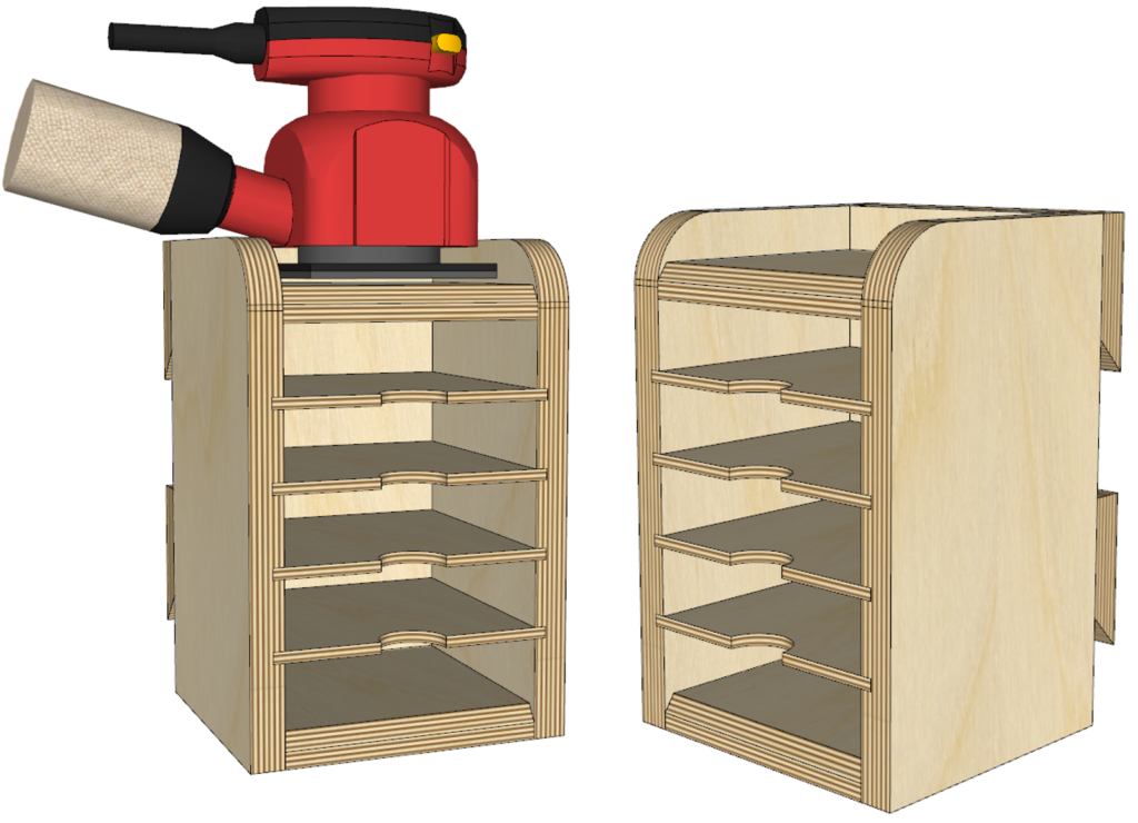 Orbital Sander Power Tool Organizer Build Plans 3B Woodworking