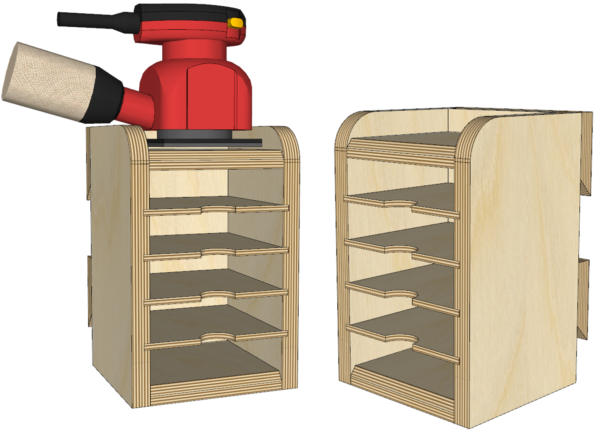 Orbital Sander Power Tool Organizer - Build Plans