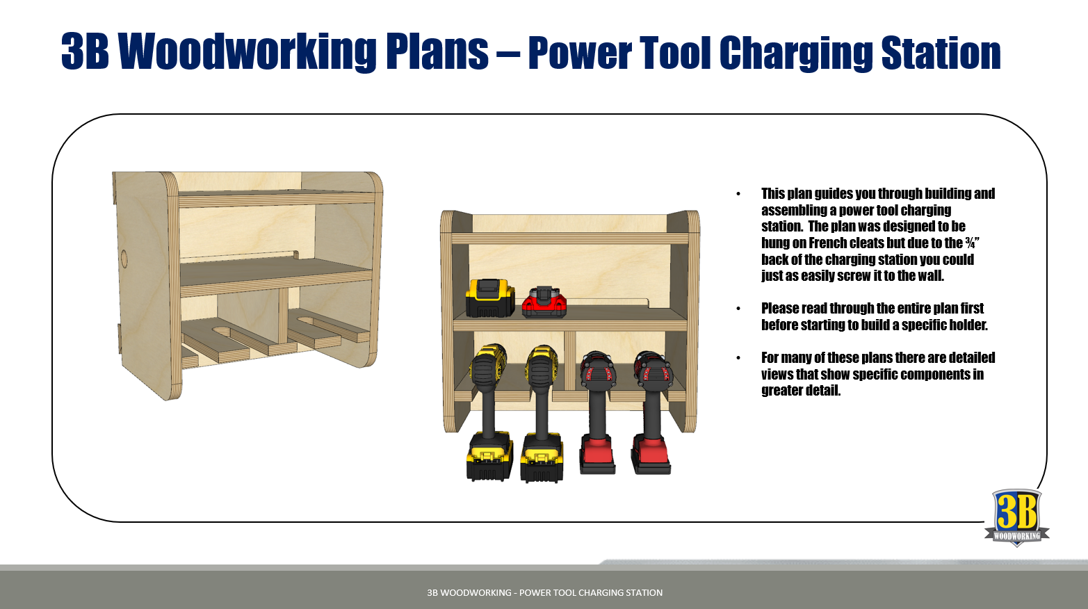 Powertool Charging Station Build Plans 3B Woodworking