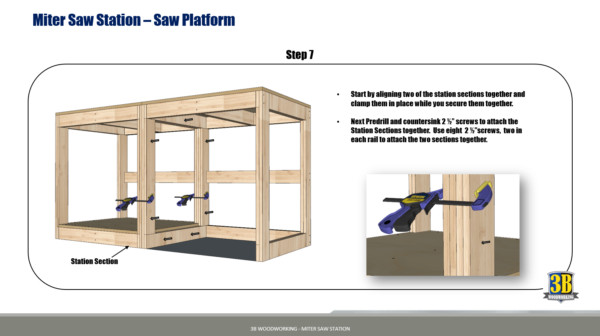 Miter Saw Station Metric Version - Build Plans | Woodworking Plans, Miter Saw Workbench, Workshop Cabinet - Image 4