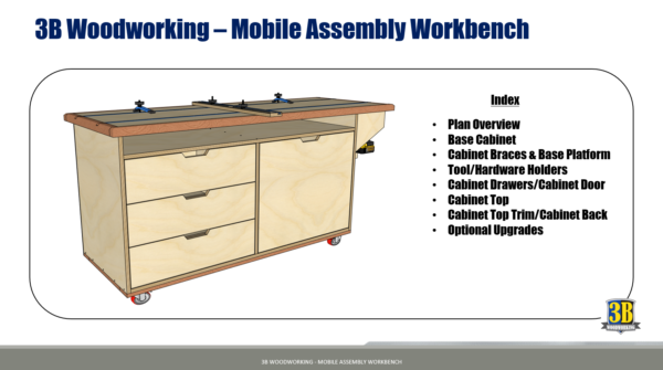 Mobile Assembly Workbench, Compact Workbench, Outfeed Table - Digital Download / Build Plans / Woodworking Plans - Image 2