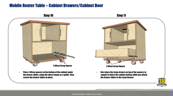 Mobile Router Table - Metric Build Plans | Woodworking Plans, DIY Router Table, Router Table Plans - Image 6