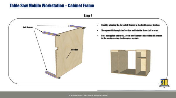 Table Saw Mobile Workstation - Metric Build Plans | Woodworking Plans, Table Saw Workbench, Workshop Cabinets - Image 4