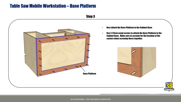 Table Saw Mobile Workstation - Metric Build Plans | Woodworking Plans, Table Saw Workbench, Workshop Cabinets - Image 7