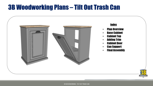 Tilt Out Trash bin Metric Build Plan, Trash Cabinet, Wooden Trash Bin / Digital Download - Image 2