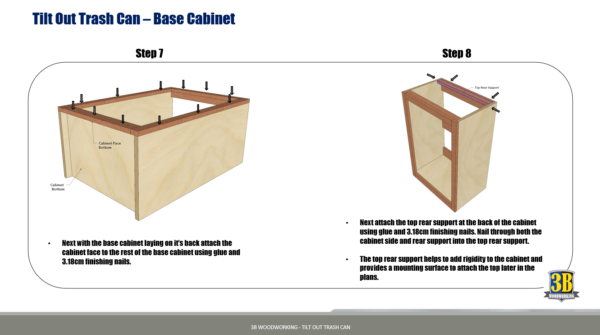 Tilt Out Trash bin Metric Build Plan, Trash Cabinet, Wooden Trash Bin / Digital Download - Image 4