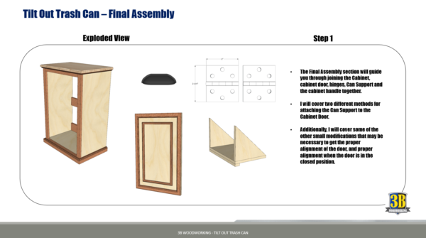 Tilt Out Trash bin Metric Build Plan, Trash Cabinet, Wooden Trash Bin / Digital Download - Image 5