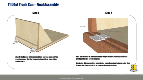 Tilt Out Trash bin Metric Build Plan, Trash Cabinet, Wooden Trash Bin / Digital Download - Image 6