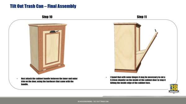 Tilt Out Trash bin Metric Build Plan, Trash Cabinet, Wooden Trash Bin / Digital Download - Image 7