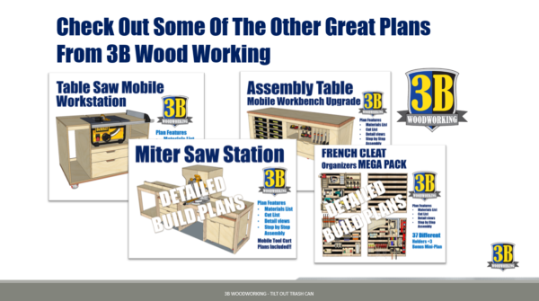 Tilt Out Trash bin Metric Build Plan, Trash Cabinet, Wooden Trash Bin / Digital Download - Image 8