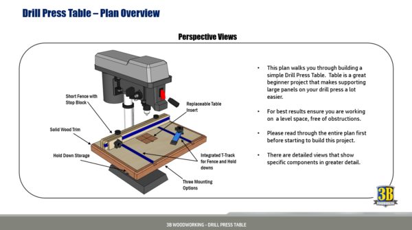 drill press plan preview