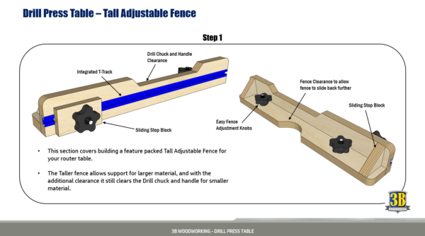 drill press adjustable fence